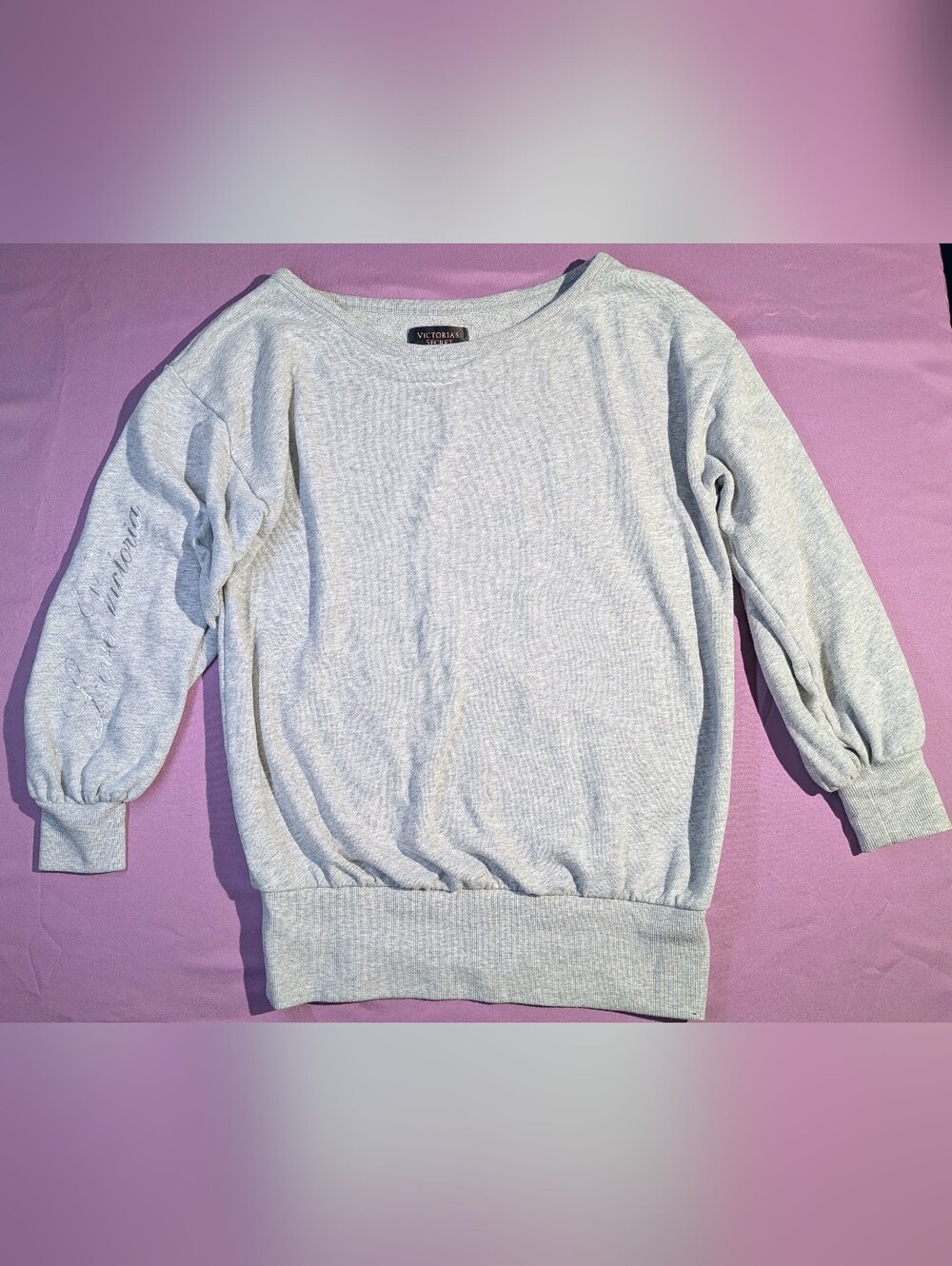 ✨ Victoria’s Secret Classic Grey Lounge Sweatshirt S COZY!